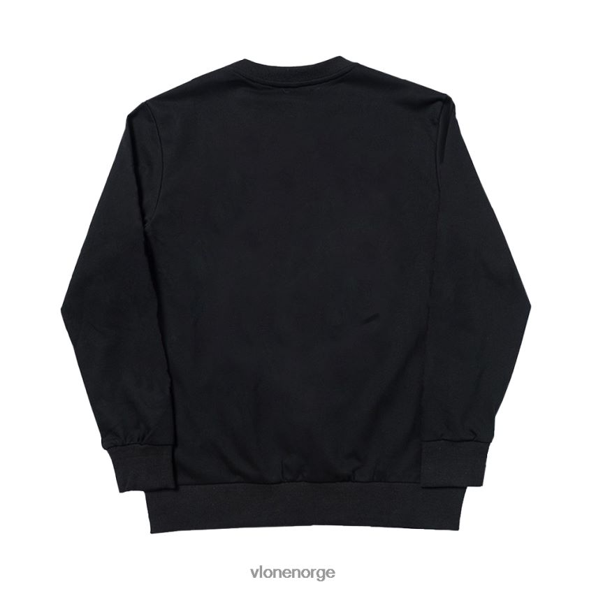 menn topp Vlone lik mann savner deg! svart sweatshirt med rund hals P608VV380