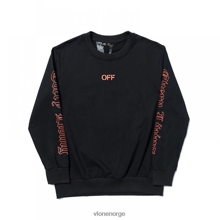 menn topp Vlone off white genser svart P608VV386