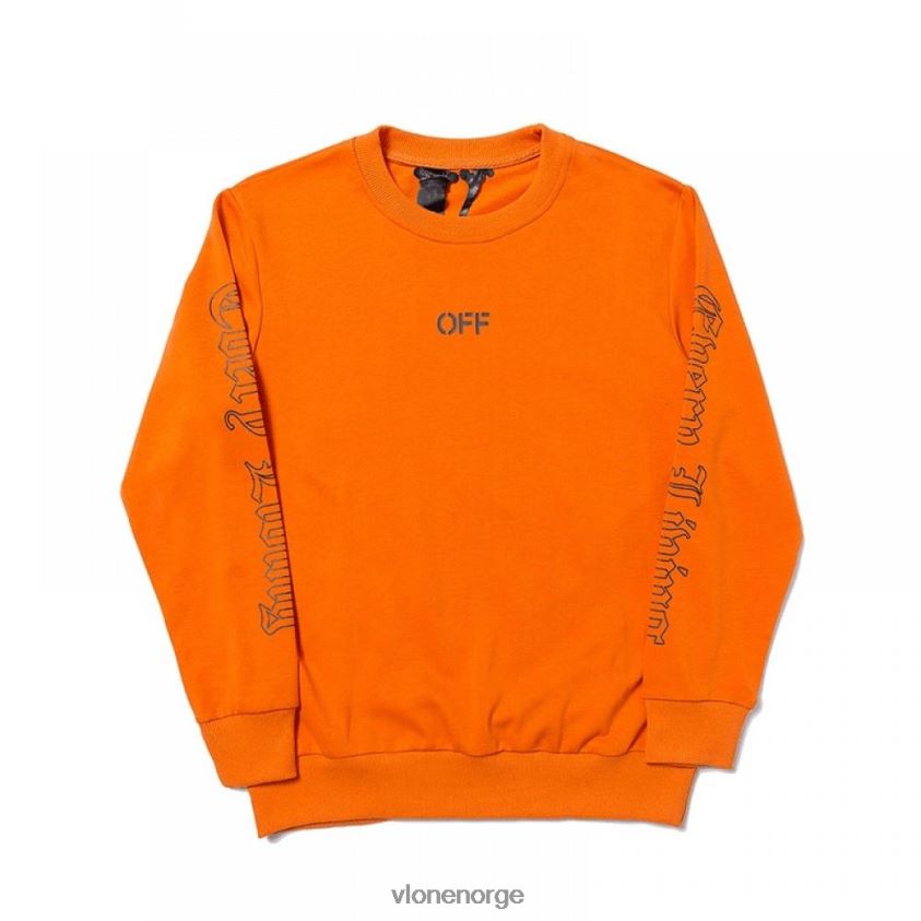 menn topp Vlone off white oransje sweatshirt P608VV383