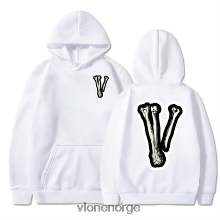 menn topp Vlone bones v skull hettegenser P608VV94
