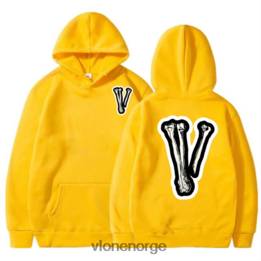 menn topp Vlone bones v skull hettegenser P608VV94