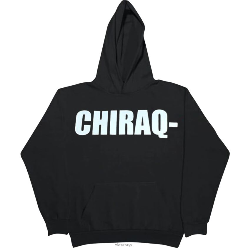 menn topp Vlone chicago chiraq hettegenser svart P608VV44