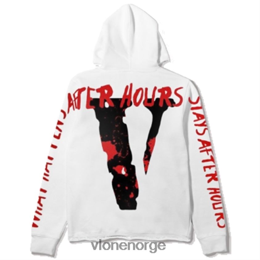 menn topp Vlone helgen etter timer bloddrypp hettegenser P608VV59