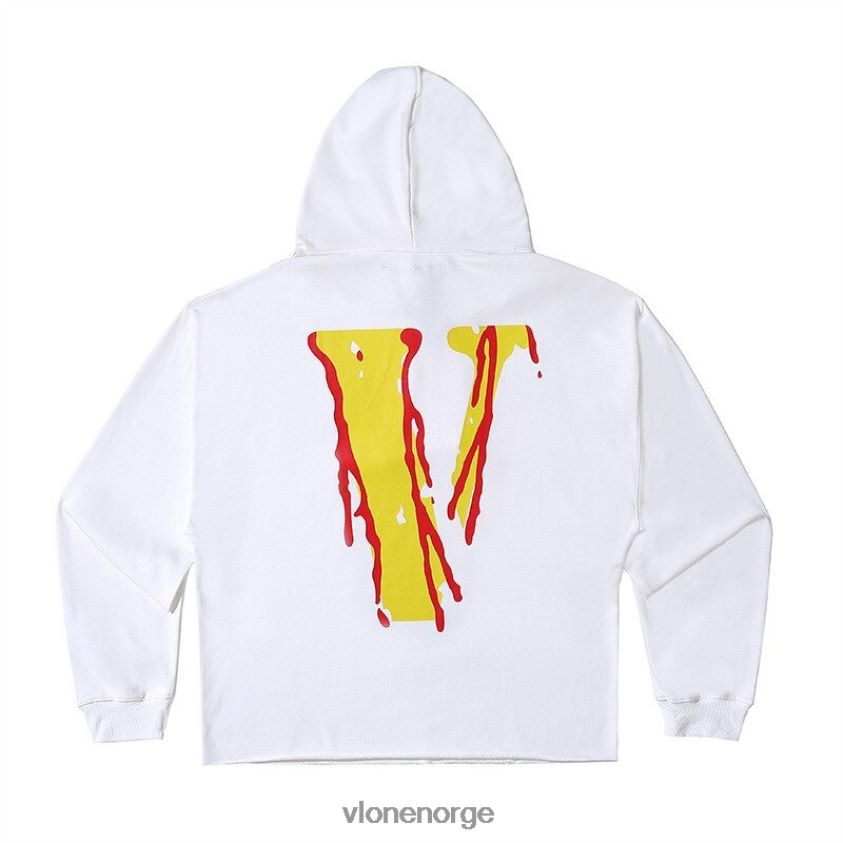 menn topp Vlone hettegenser i bomull med smilefjes P608VV71