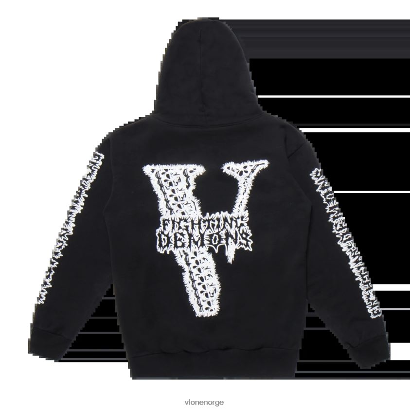 menn topp Vlone juice wrld bones hettegenser svart P608VV6