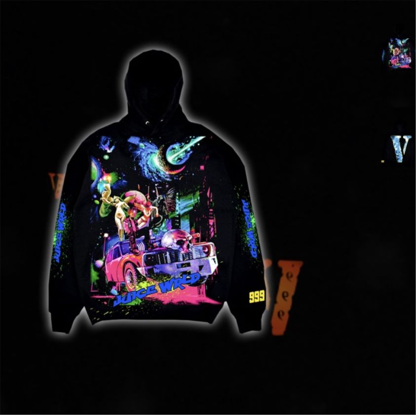 menn topp Vlone juice wrld kosmisk hettegenser P608VV19