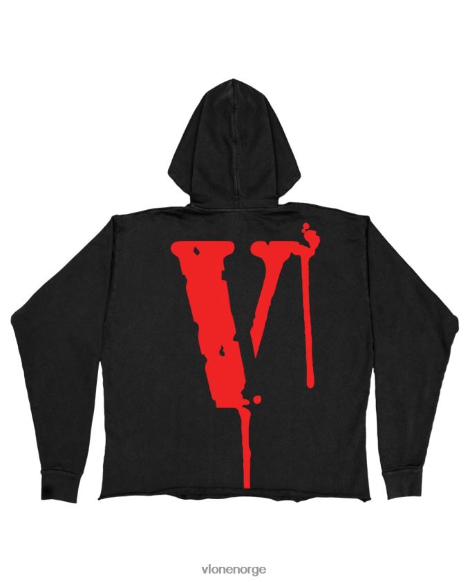 menn topp Vlone le nå gråte senere hettegenser svart P608VV37