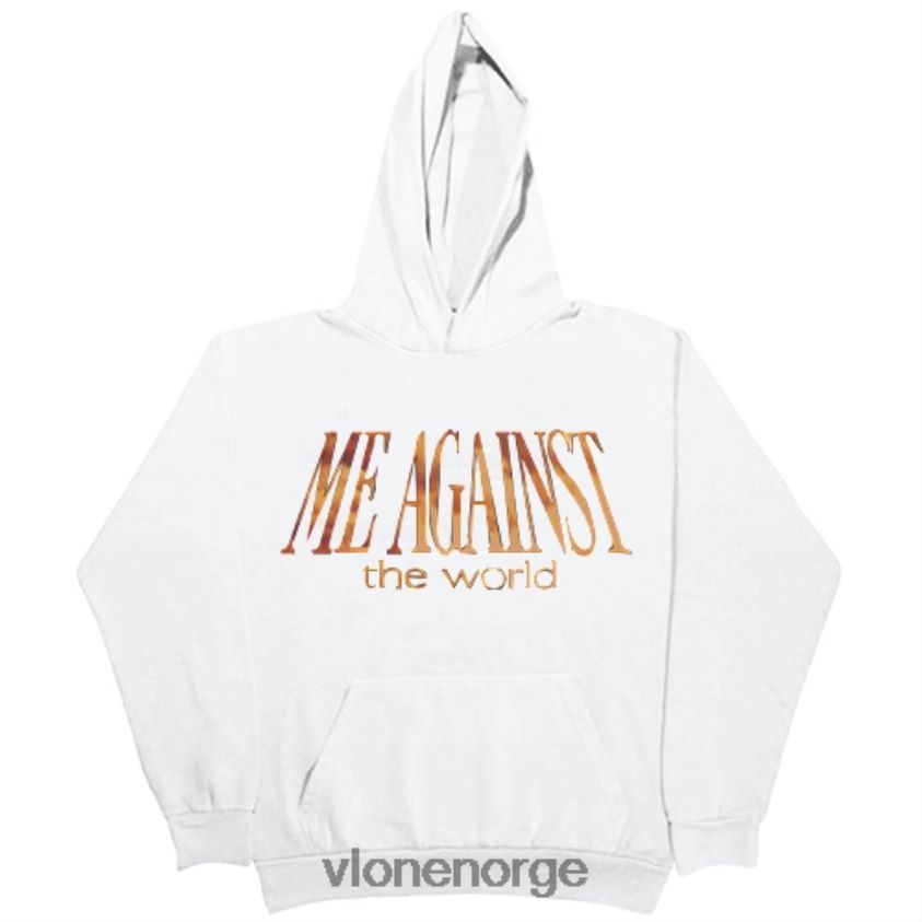menn topp Vlone tupac meg mot verden hvit hettegenser P608VV52