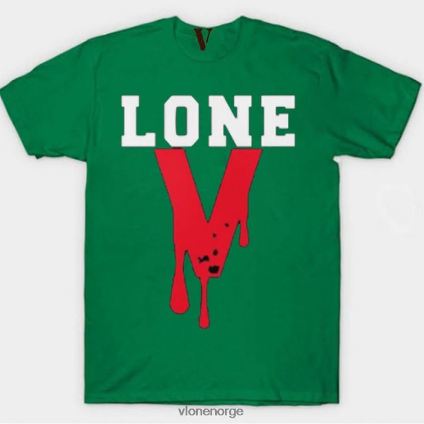 menn topp Vlone blodsvart t-skjorte P608VV279