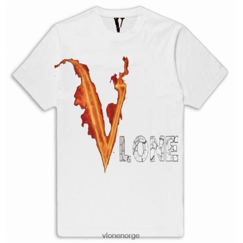 menn topp Vlone brannstein t-skjorte P608VV282