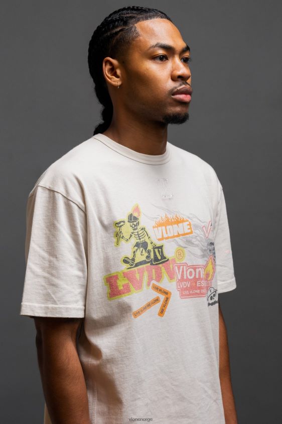 menn topp Vlone bygger t-skjorte P608VV107