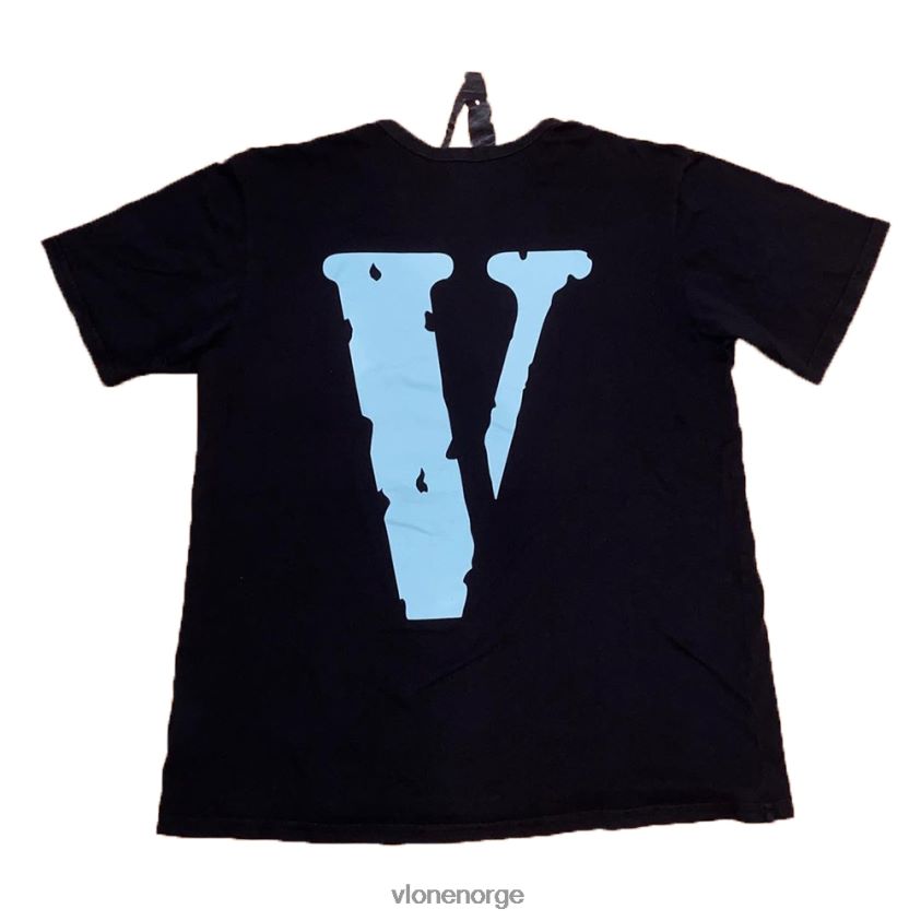 menn topp Vlone chiraq t-skjorte svart P608VV228