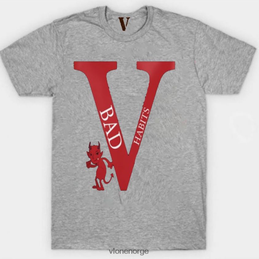 menn topp Vlone dårlige vaner t-skjorte P608VV281