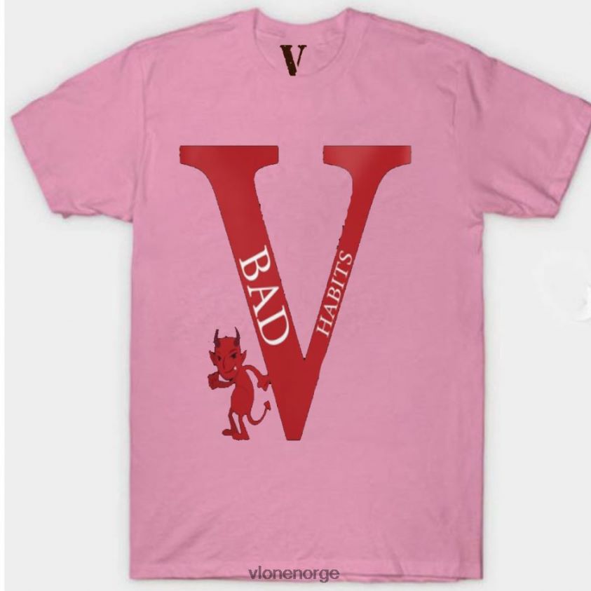 menn topp Vlone dårlige vaner t-skjorte P608VV281