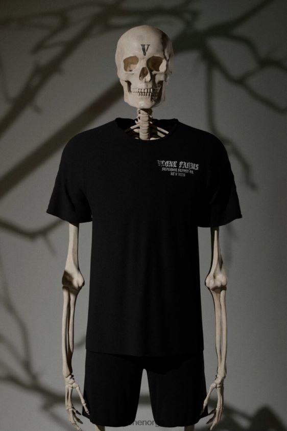 menn topp Vlone demonfire t-skjorte svart P608VV114