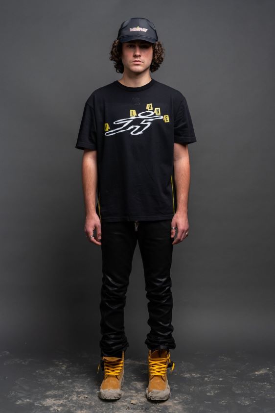 menn topp Vlone dont body yourself t-skjorte svart P608VV105