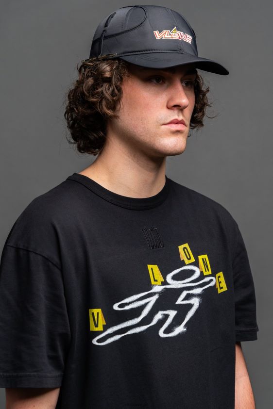 menn topp Vlone dont body yourself t-skjorte svart P608VV105