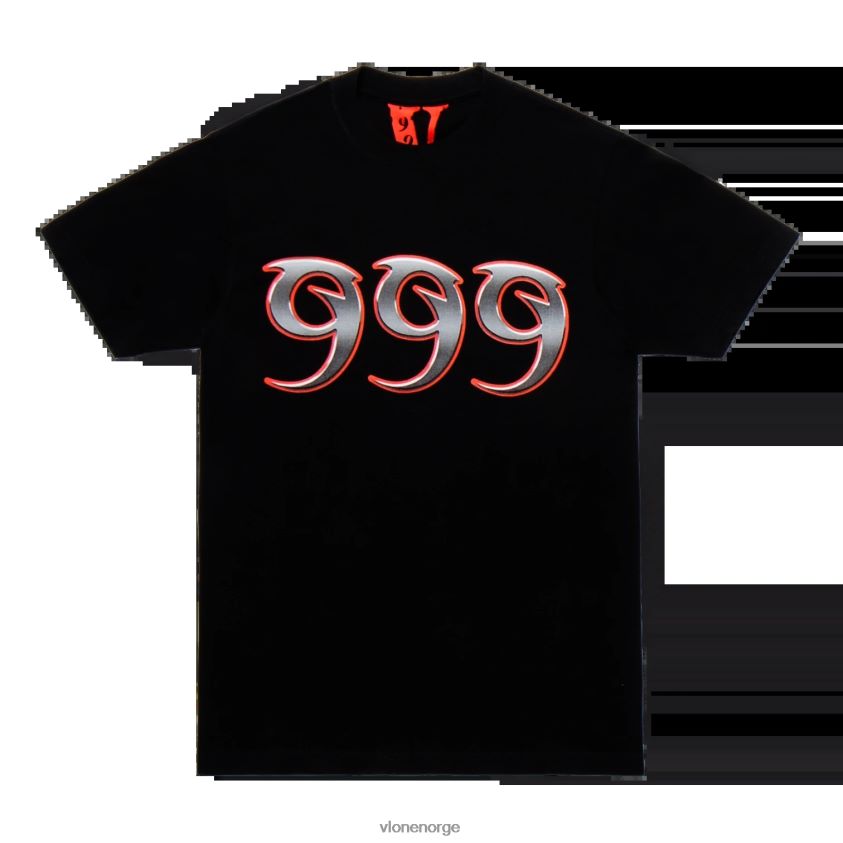 menn topp Vlone juice wrld blade tee svart P608VV121