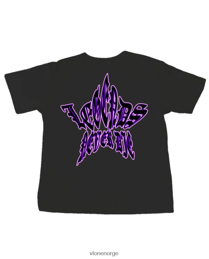 menn topp Vlone juice wrld legend tee svart P608VV115