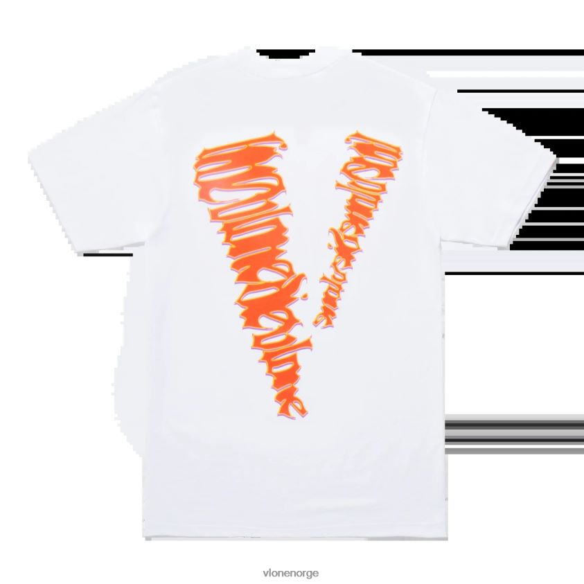 menn topp Vlone juice wrld lumin tee hvit P608VV118