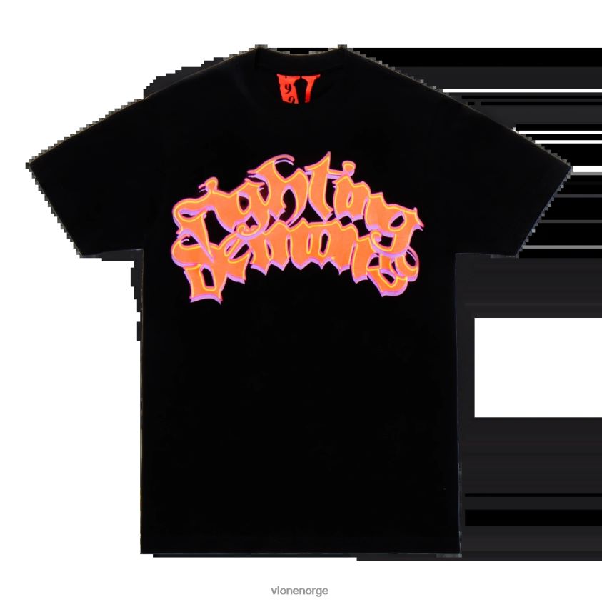 menn topp Vlone juice wrld lumin tee svart P608VV119