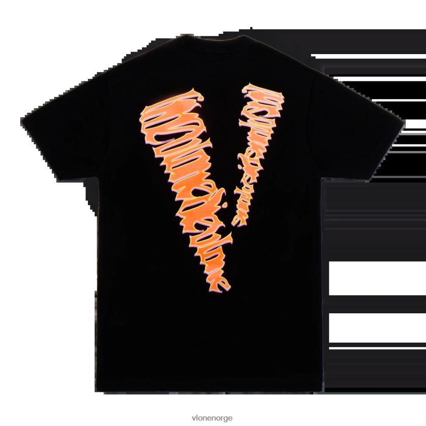 menn topp Vlone juice wrld lumin tee svart P608VV119