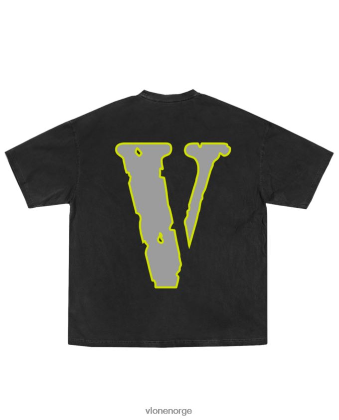 menn topp Vlone juice wrld moty tee svart P608VV144