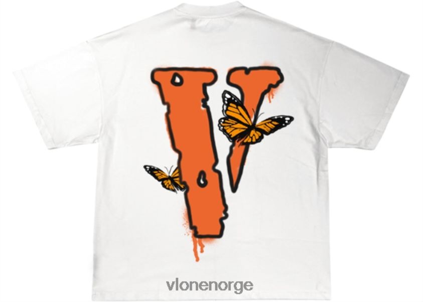 menn topp Vlone juice wrld sommerfugl t-skjorte P608VV157