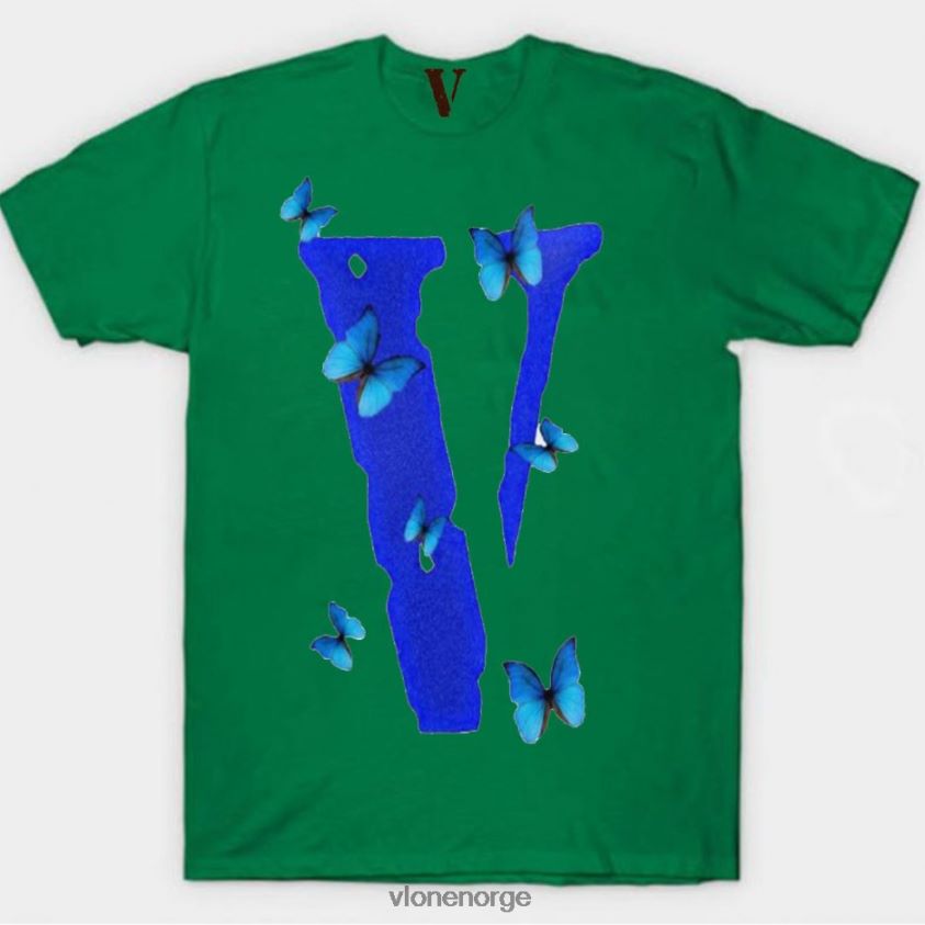 menn topp Vlone juice wrld sommerfugl t-skjorte P608VV159
