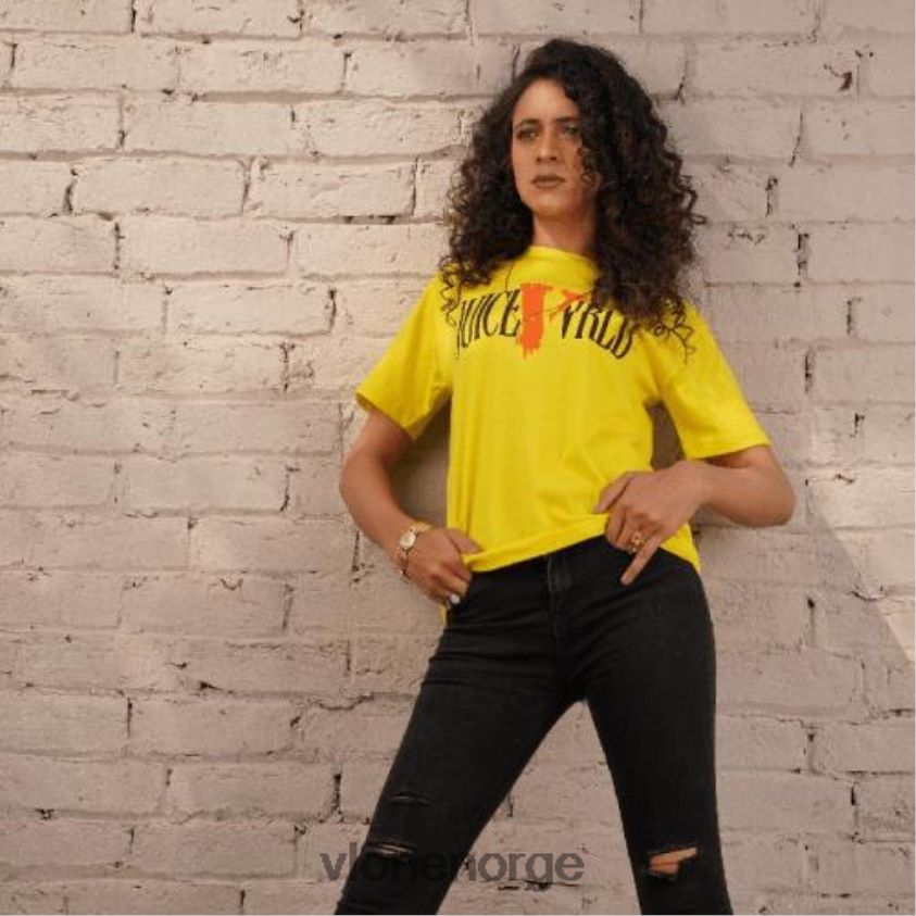 menn topp Vlone juice wrld t-skjorte P608VV154