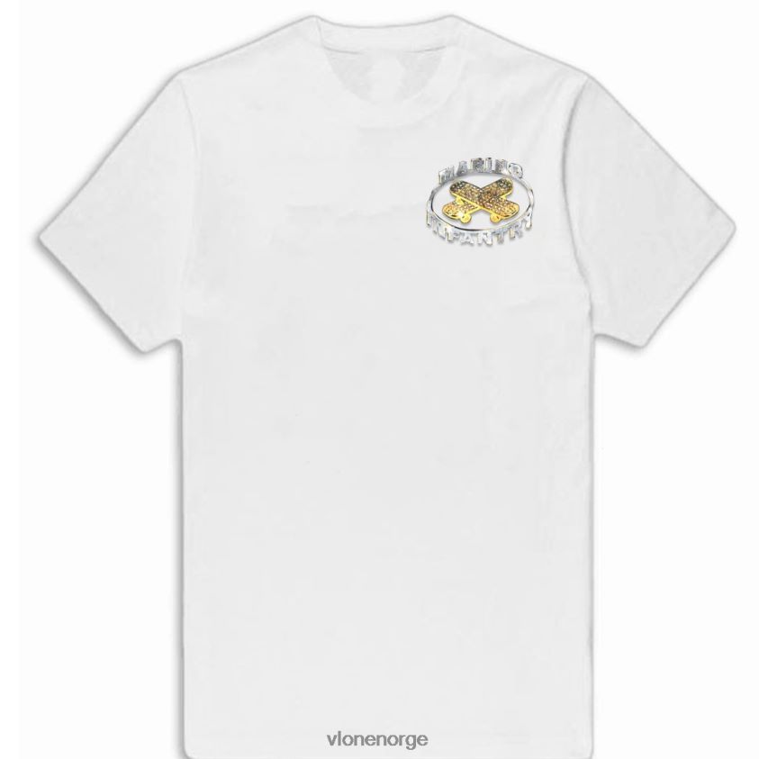 menn topp Vlone marino infanteri diamant hvit t-skjorte P608VV196