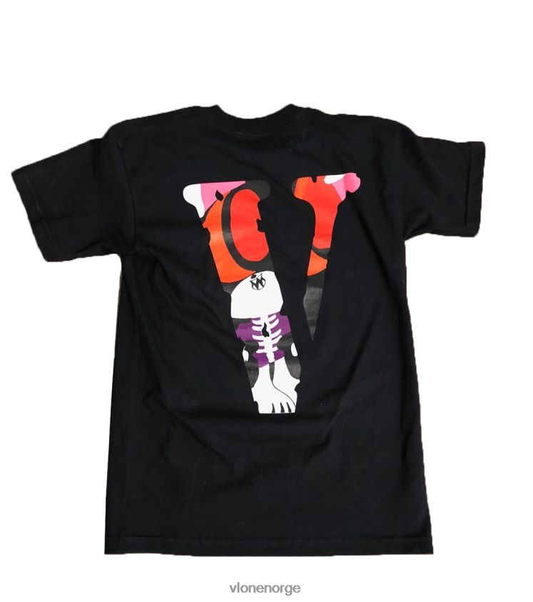 menn topp Vlone miami skrustikke-t-skjorte svart P608VV231