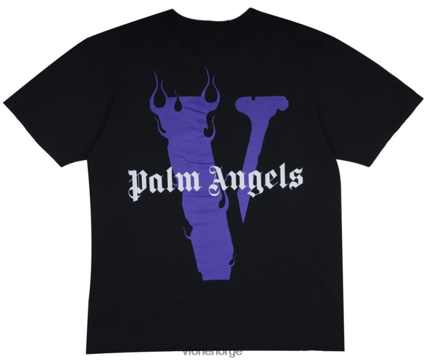 menn topp Vlone palm angels t-skjorte svart/lilla P608VV187