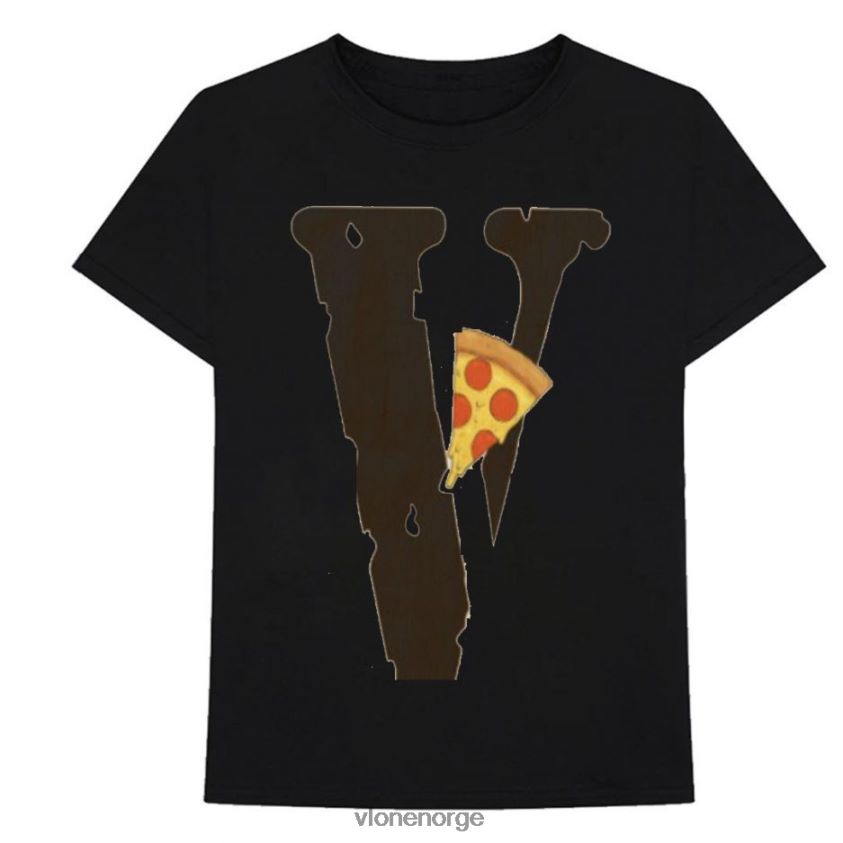 menn topp Vlone pizza skive logo t-skjorte P608VV303