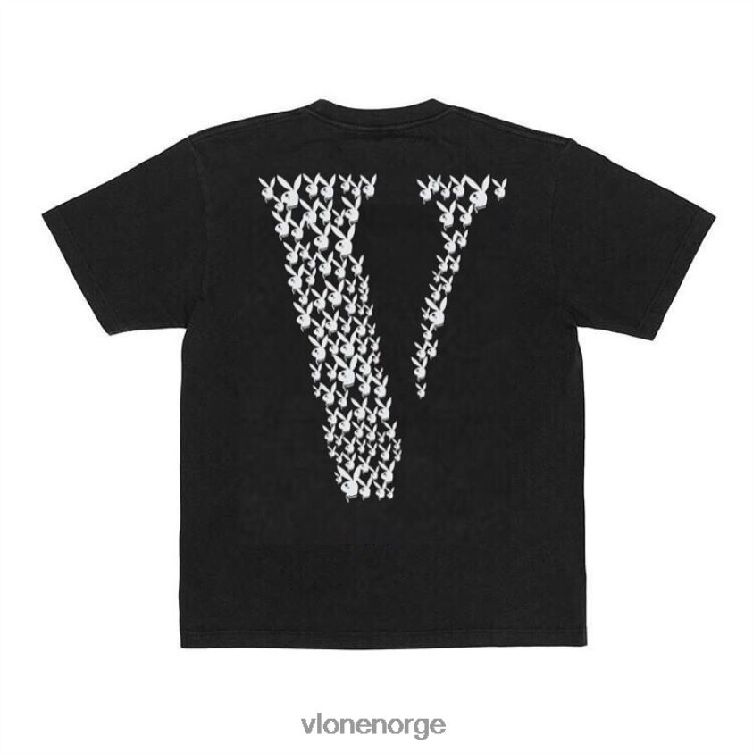 menn topp Vlone playboy carti bunny svart t-skjorte P608VV201