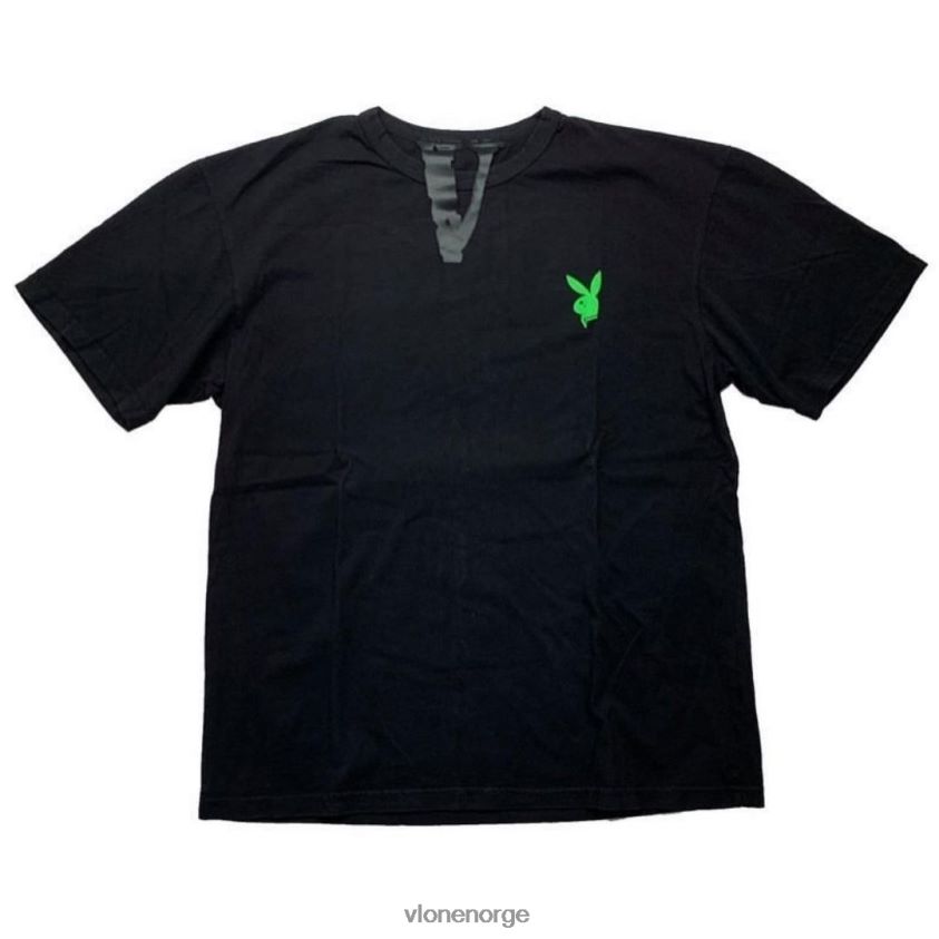 menn topp Vlone playboy carti bunny t-skjorte svart P608VV220