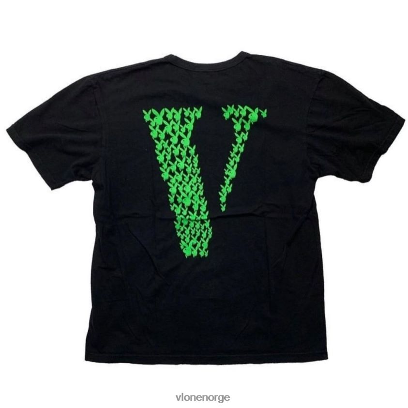 menn topp Vlone playboy carti bunny t-skjorte svart P608VV220