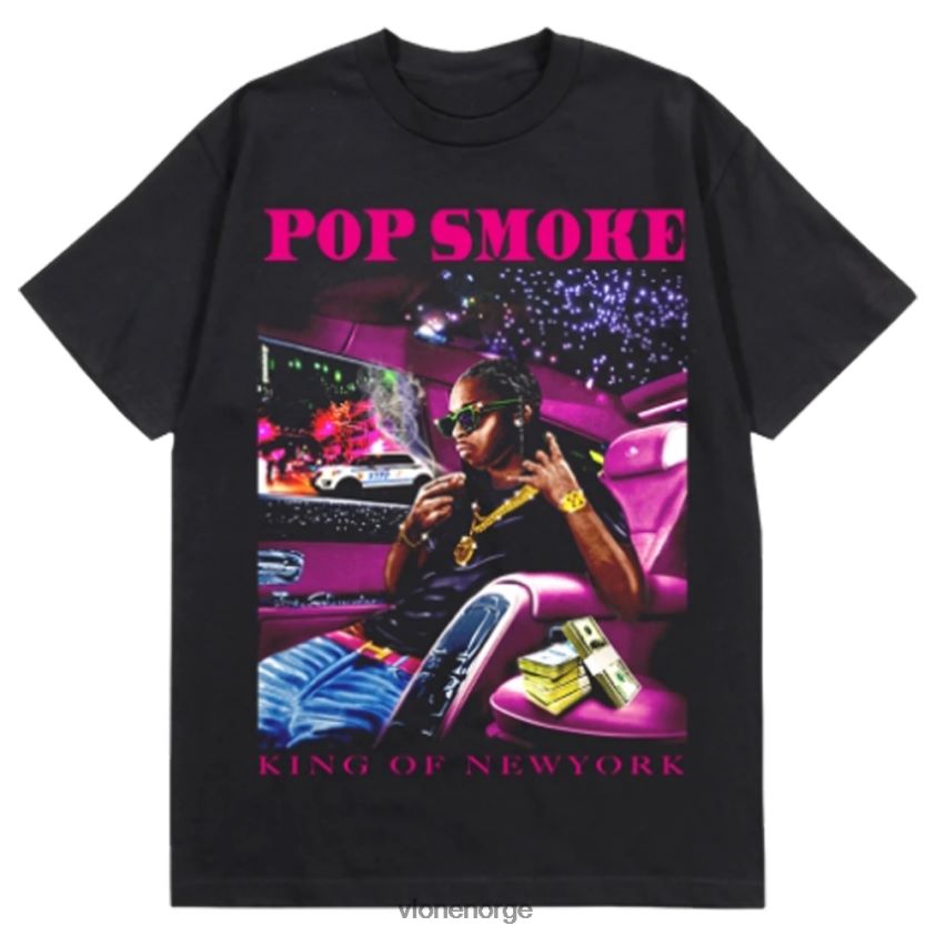 menn topp Vlone pop smoke king of ny t-skjorte P608VV129