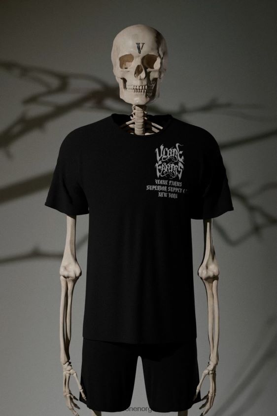 menn topp Vlone ren smerte t-skjorte svart P608VV97