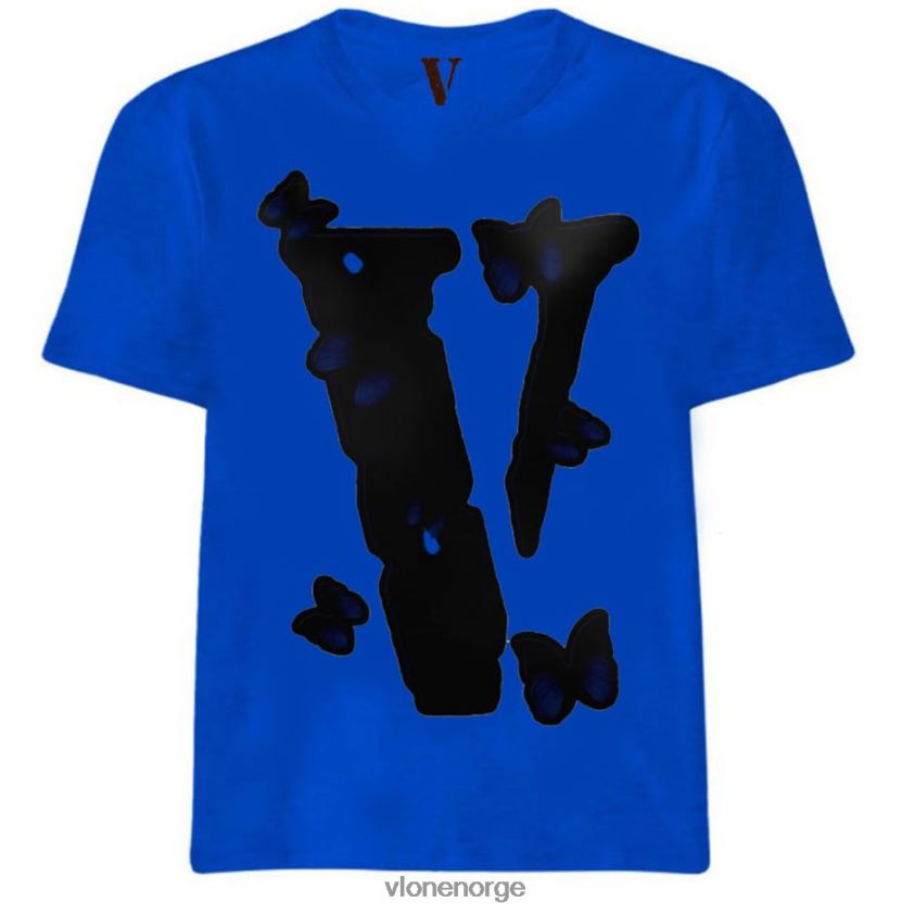 menn topp Vlone sort sommerfugl t-skjorte P608VV272