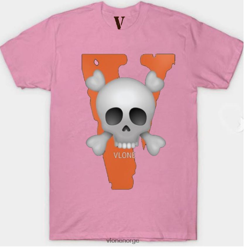 menn topp Vlone stor v med skull t-skjorte P608VV269