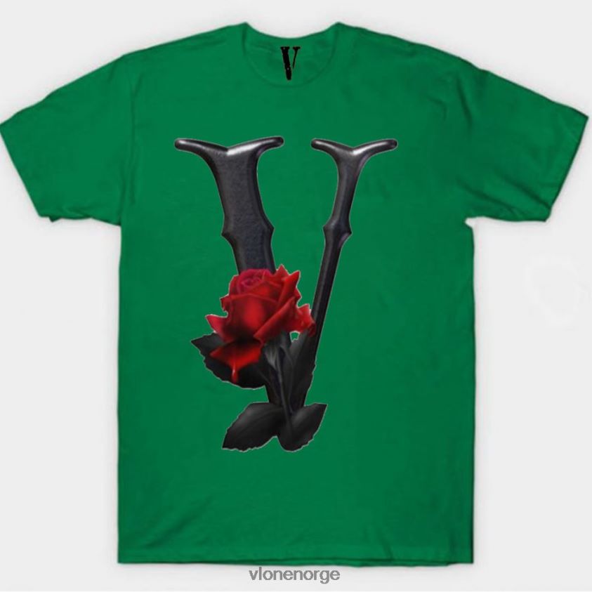 menn topp Vlone svart og rød blomst t-skjorte P608VV301