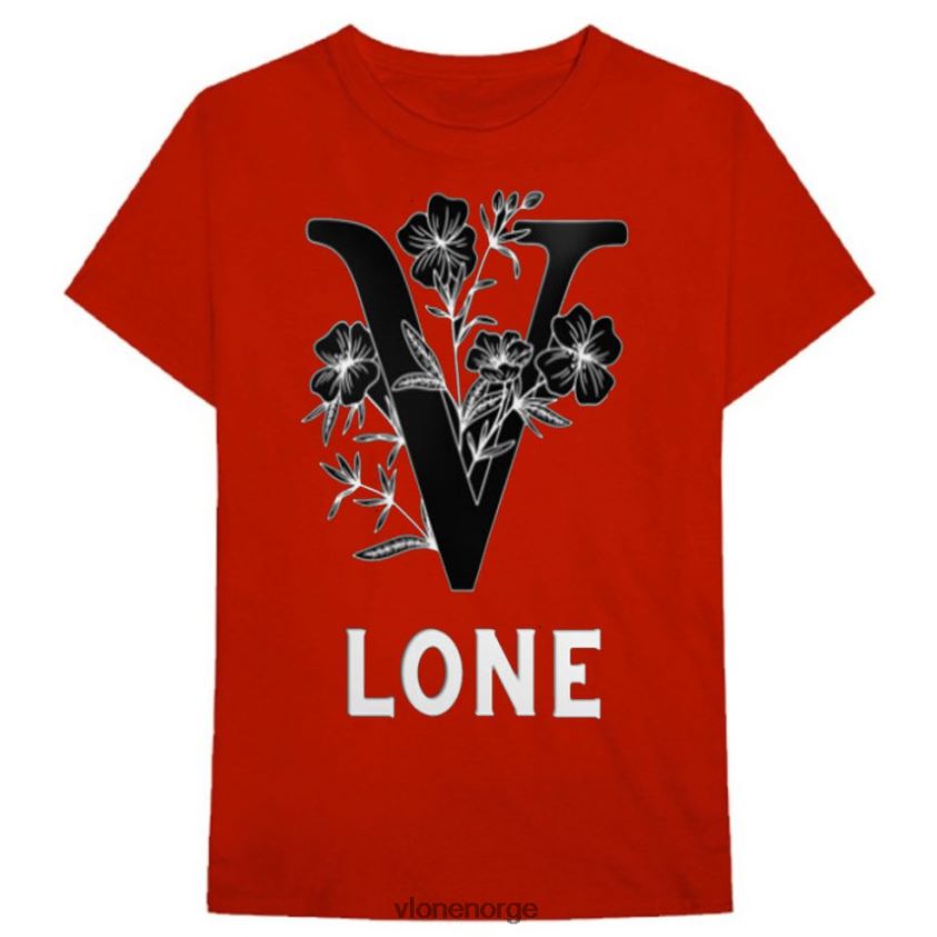 menn topp Vlone t-skjorte med svarte blomster P608VV292