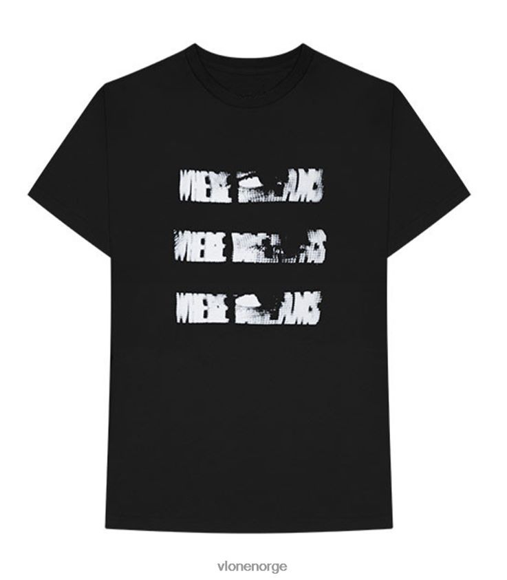 menn topp Vlone the weeknd xo visions tee svart P608VV161