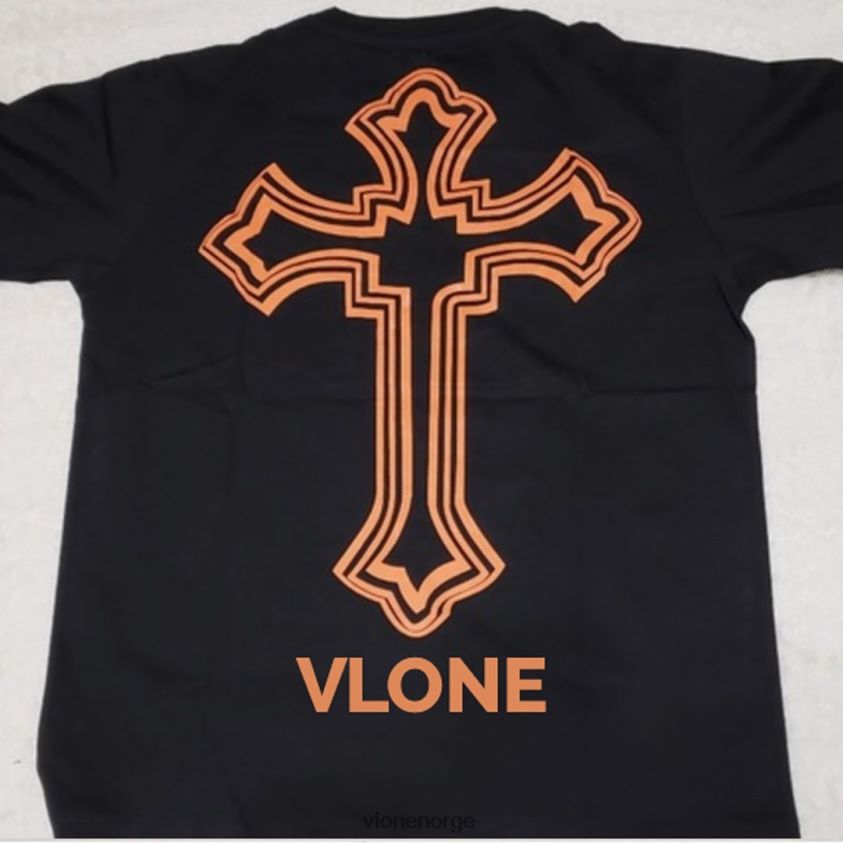 menn topp Vlone tupac cross svart t-skjorte P608VV190