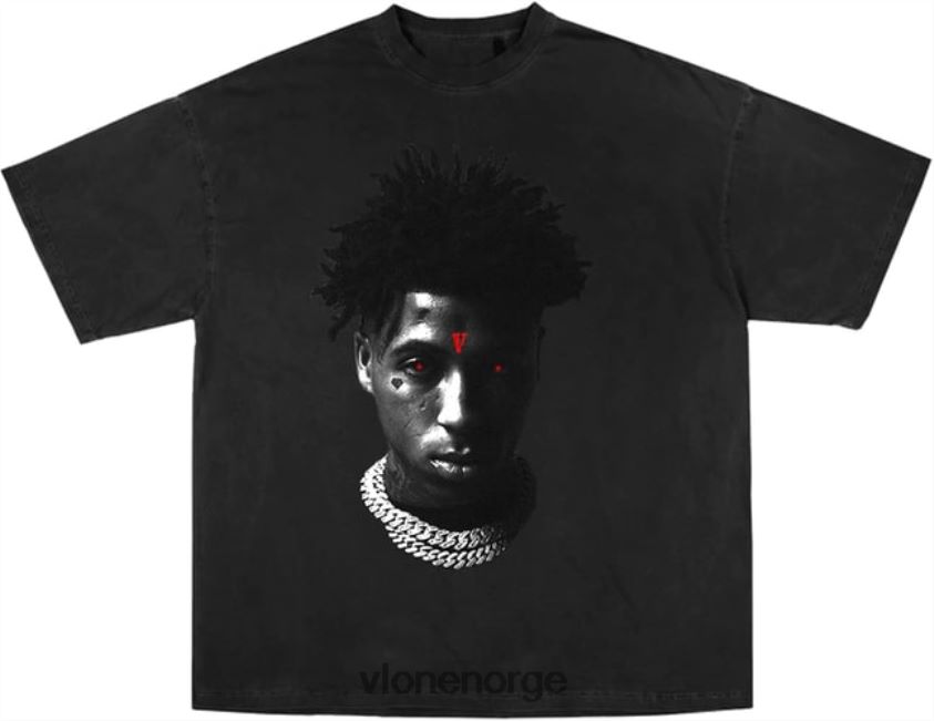 menn topp Vlone youngboy nba reapers barn svart tee P608VV238